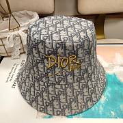 Dior Gold Silk Embroidered Fisherman Bucket Hat 02 - 2