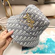 Dior Gold Silk Embroidered Fisherman Bucket Hat 02 - 4