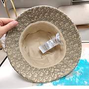 Dior Gold Silk Embroidered Fisherman Bucket Hat 03 - 4