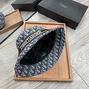 Dior D-Oblique Small Brim Bucket Hat Blue - 4