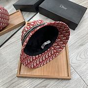 Dior D-Oblique Small Brim Bucket Hat Red - 2