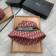 Dior D-Oblique Small Brim Bucket Hat Red - 3