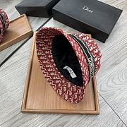 Dior D-Oblique Small Brim Bucket Hat Red - 4