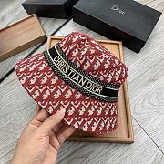 Dior D-Oblique Small Brim Bucket Hat Red - 6