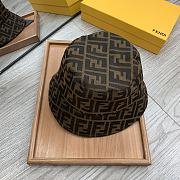 Fendi Brown Tech Fabric Bucket Hat - 4