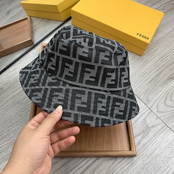 Fendi Black Tech Fabric Bucket Hat