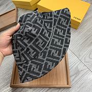 Fendi Black Tech Fabric Bucket Hat - 6