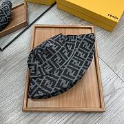 Fendi Black Tech Fabric Bucket Hat - 4
