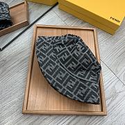Fendi Black Tech Fabric Bucket Hat - 3