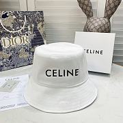 Celine Bucket Hat In Cotton White/Black - 2