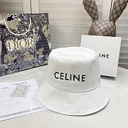 Celine Bucket Hat In Cotton White/Black - 4