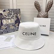 Celine Bucket Hat In Cotton White/Black - 6