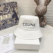 Celine Bucket Hat In Cotton White/Black - 5