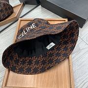 Celine Bucket Hat With Triomphe Monogram Brown - 3