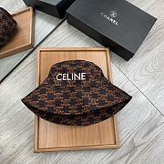 Celine Bucket Hat With Triomphe Monogram Brown - 4