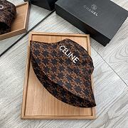 Celine Bucket Hat With Triomphe Monogram Brown - 6
