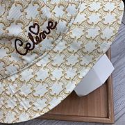 Celine Bucket Hat With Triomphe Monogram White - 2