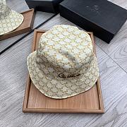 Celine Bucket Hat With Triomphe Monogram White - 6