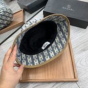Celine Bucket Hat With Triomphe Monogram Denim Blue/White - 2
