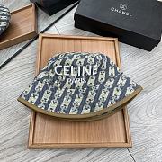 Celine Bucket Hat With Triomphe Monogram Denim Blue/White - 3