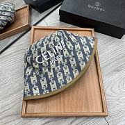 Celine Bucket Hat With Triomphe Monogram Denim Blue/White - 5
