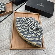 Celine Bucket Hat With Triomphe Monogram Denim Blue/White - 6