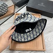 Celine Bucket Hat With Triomphe Monogram Denim Blue/Black - 3
