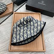 Celine Bucket Hat With Triomphe Monogram Denim Blue/Black - 5