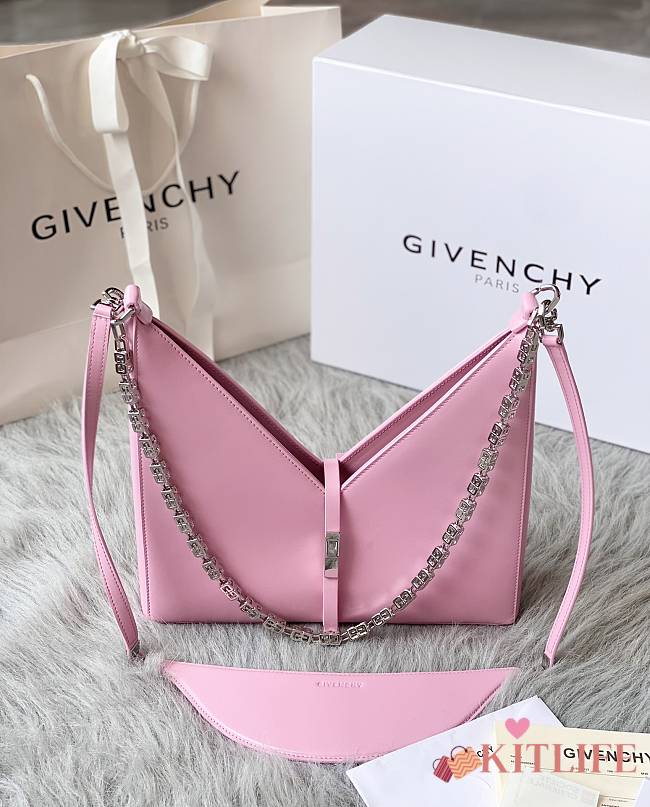 Givenchy Cut Out Leather Shoulder Bag Pink – 27x27x6 cm - 1