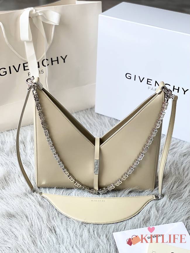 Givenchy Cut Out Leather Shoulder Bag Beige – 27x27x6 cm - 1