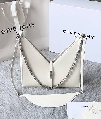 Givenchy Cut Out Leather Shoulder Bag White – 27x27x6 cm