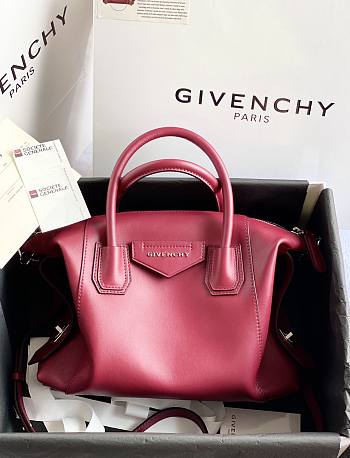 Givenchy Antigona Soft Bag In Leather Burgundy – 30x8x25 cm