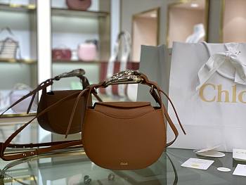 Chloe Kiss Small Purse Brown - S1350# – 20x26x8 cm