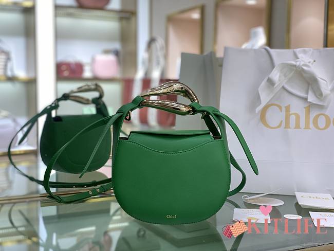 Chloe Kiss Small Purse Green - S1350# – 20x26x8 cm - 1
