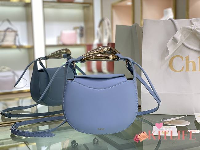 Chloe Kiss Small Purse Blue - S1350# – 20x26x8 cm - 1