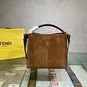 Fendi Peekaboo 305 Soft Frosted Calf Leather With Shoulder Strap Brown – 30 cm - 3