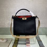 Fendi Peekaboo 305 Soft Calf Leather With Shoulder Strap Black – 30 cm - 1