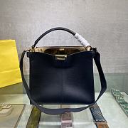 Fendi Peekaboo 305 Soft Calf Leather With Leather Shoulder Strap Black – 30 cm - 3