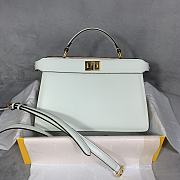 Fendi Peekaboo Iseeu White Leather Bag – 29x19x11.5 cm - 1