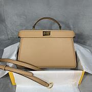 Fendi Peekaboo Iseeu Beige Leather Bag – 29x19x11.5 cm - 1