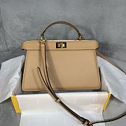 Fendi Peekaboo Iseeu Beige Leather Bag – 29x19x11.5 cm - 2