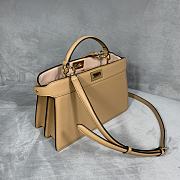 Fendi Peekaboo Iseeu Beige Leather Bag – 29x19x11.5 cm - 6