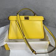 Fendi Peekaboo Iseeu Yellow Leather Bag – 29x19x11.5 cm - 5