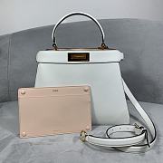 Fendi Peekaboo Iseeu White Leather Bag – 33x25 x12 cm - 6