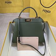 Fendi Peekaboo Iseeu Green Leather Bag – 33x25 x12 cm - 2