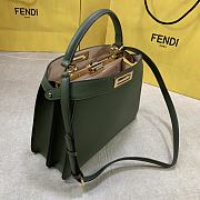 Fendi Peekaboo Iseeu Green Leather Bag – 33x25 x12 cm - 6