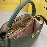 Fendi Peekaboo Iseeu Green Leather Bag – 33x25 x12 cm - 5