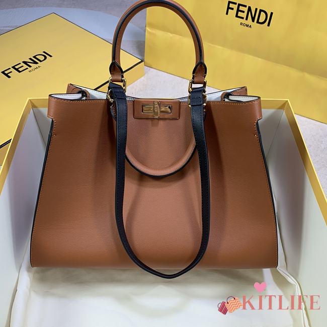 Fendi Peekaboo X-Tote Caramel calfskin - 6011 – 35 x26 x13 - 1