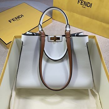 Fendi Peekaboo X-Tote White calfskin - 6011 – 35 x26 x13