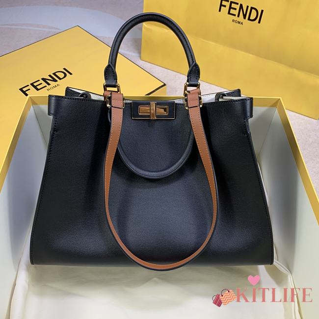 Fendi Peekaboo X-Tote Black calfskin - 6011 – 35 x26 x13 - 1